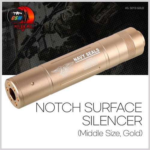 [-역] Notch Surface Silencer -14mm (골드) / 각인 선택