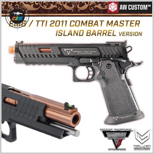 [WE / AW Custom] EMG TTI™ 2011 Combat Master Island Barrel + 사은품패키지 (단발/연발 풀메탈 존윅)