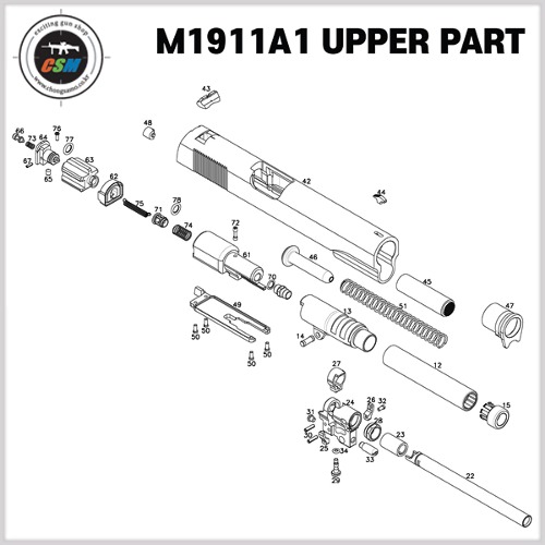 [GBLS] M1911A1 Upper Part - 선택